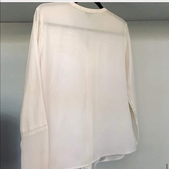 Ann Taylor Silky Long Sleeve Button Down Blouse - Picture 4 of 4